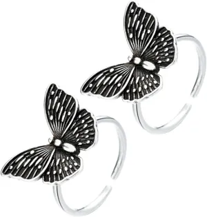 Valentine's Set 2pcs Butterfly Open Ring for Women Fashion Finger Ring for Girlfriend Daughter Mother Bridesmaid Special Occasions