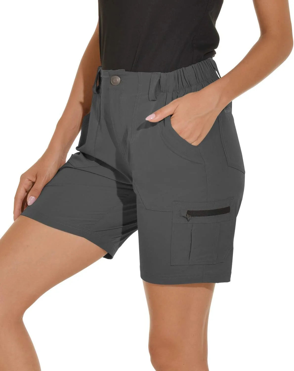 VAYAGER Women's Hiking Cargo Shorts Quick Dry Lightweight Stretch Shorts Golf Fishing Outdoor Casual Shorts