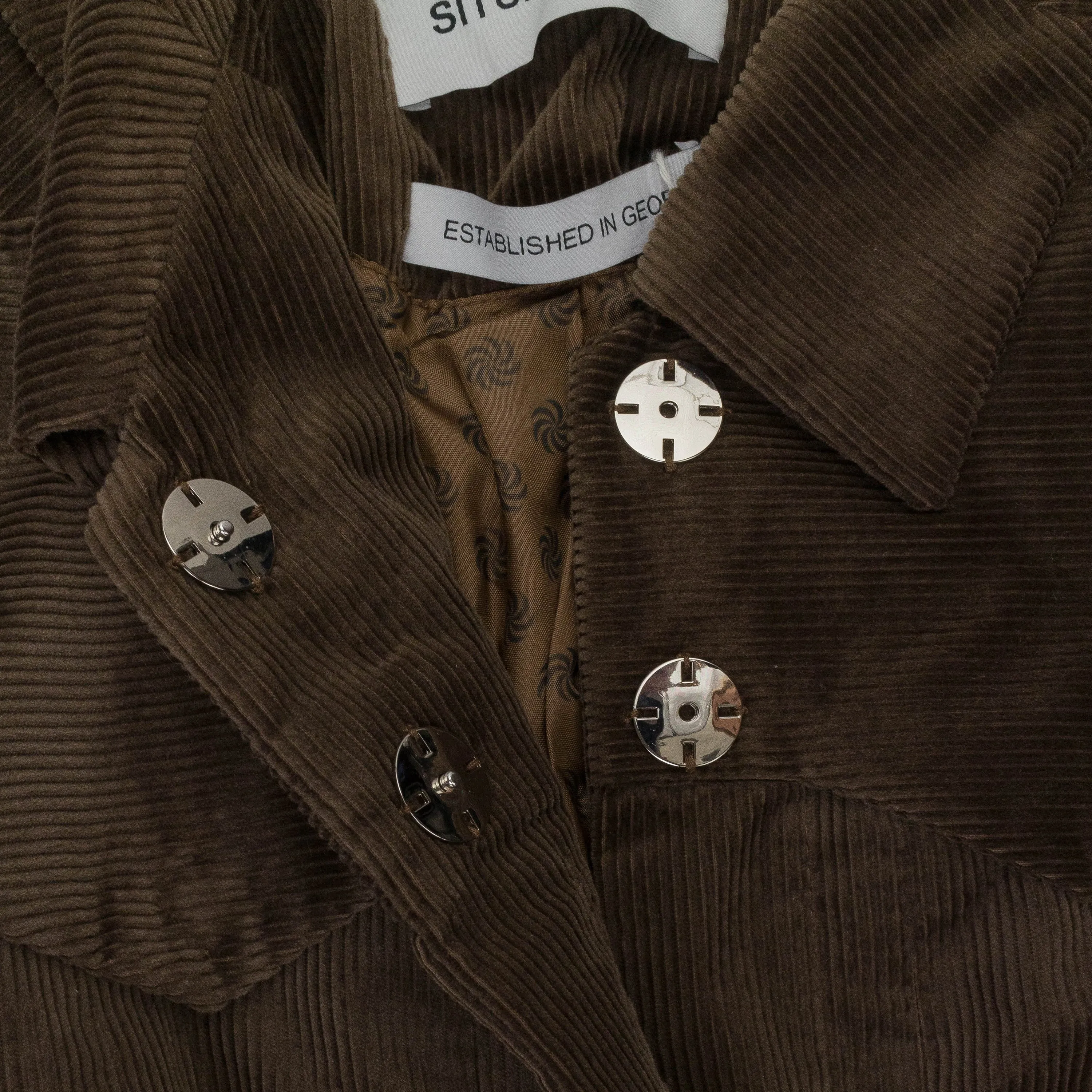 VELOUR COTTON BROWN TRENCH COAT
