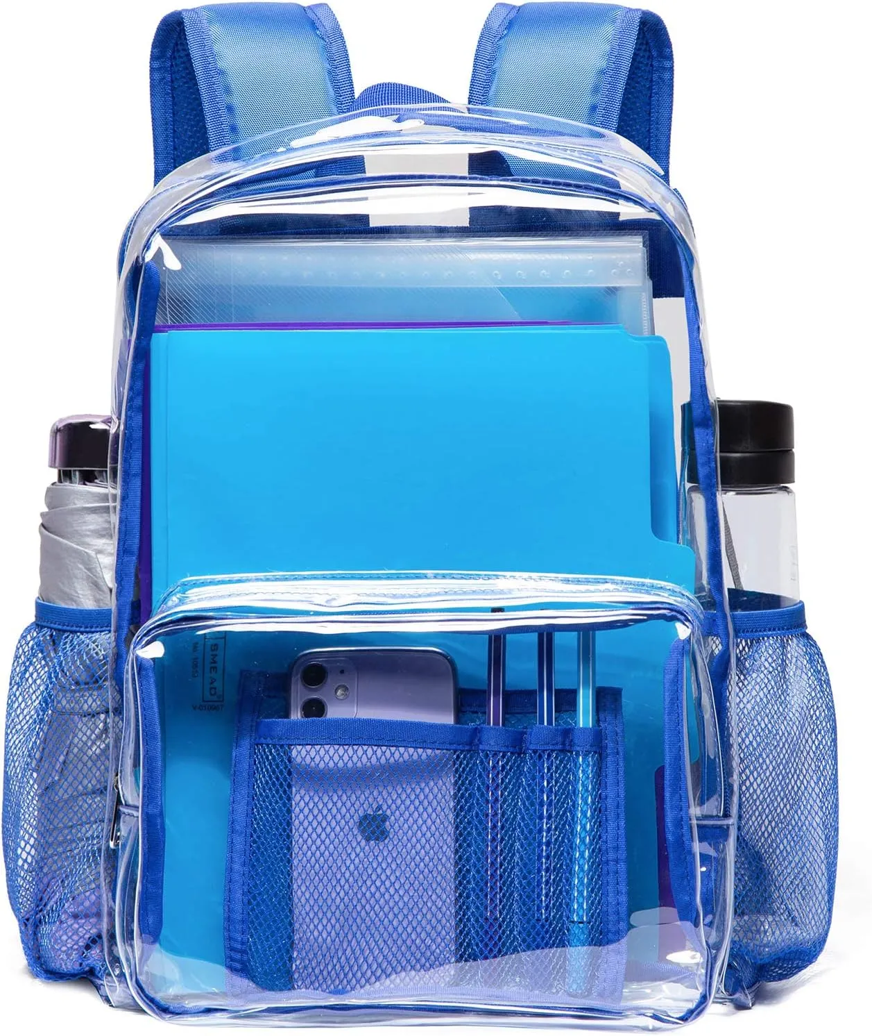 Vorspack Clear Backpack - Heavy Duty PVC Transparent See Through Backpack for College & Workplace