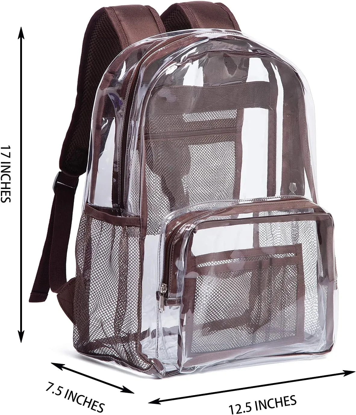 Vorspack Clear Backpack - Heavy Duty PVC Transparent See Through Backpack for College & Workplace