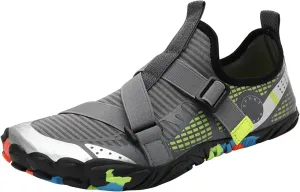 Water Shoes Men Wide Toe Non Slip Casual Arch Support with Drainage for Beach Swim Surf Water Sport