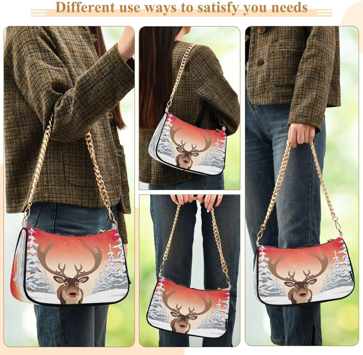 Watercolor Cat with Many Cats Women's Small Purse, Womens Shoulder Bags Crossbody