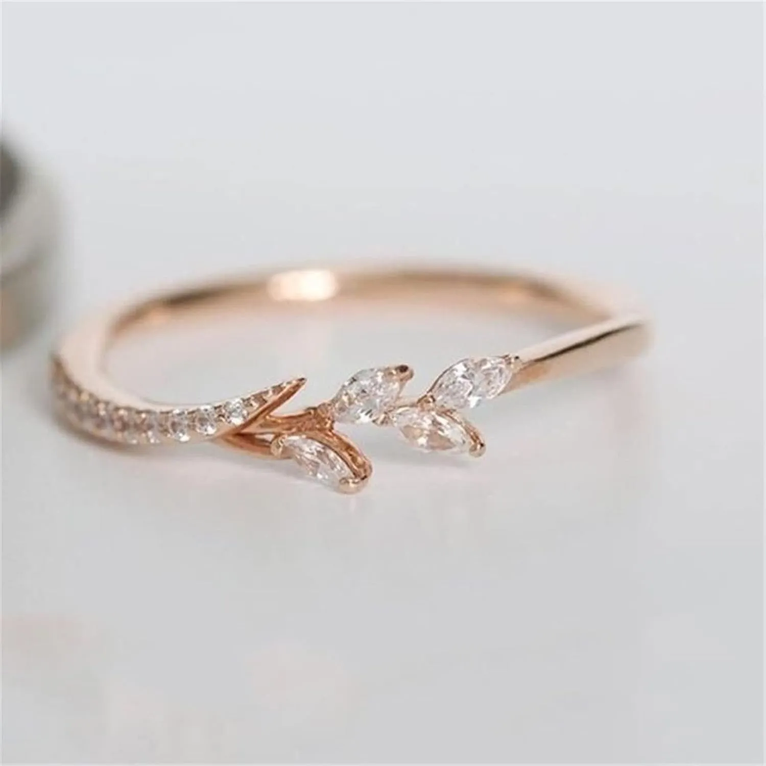 Wedding Band for Women Teen Girls Thin Stacking Ring Dainty Cubic Zirconia Engagement Ring Simple Gold Rings