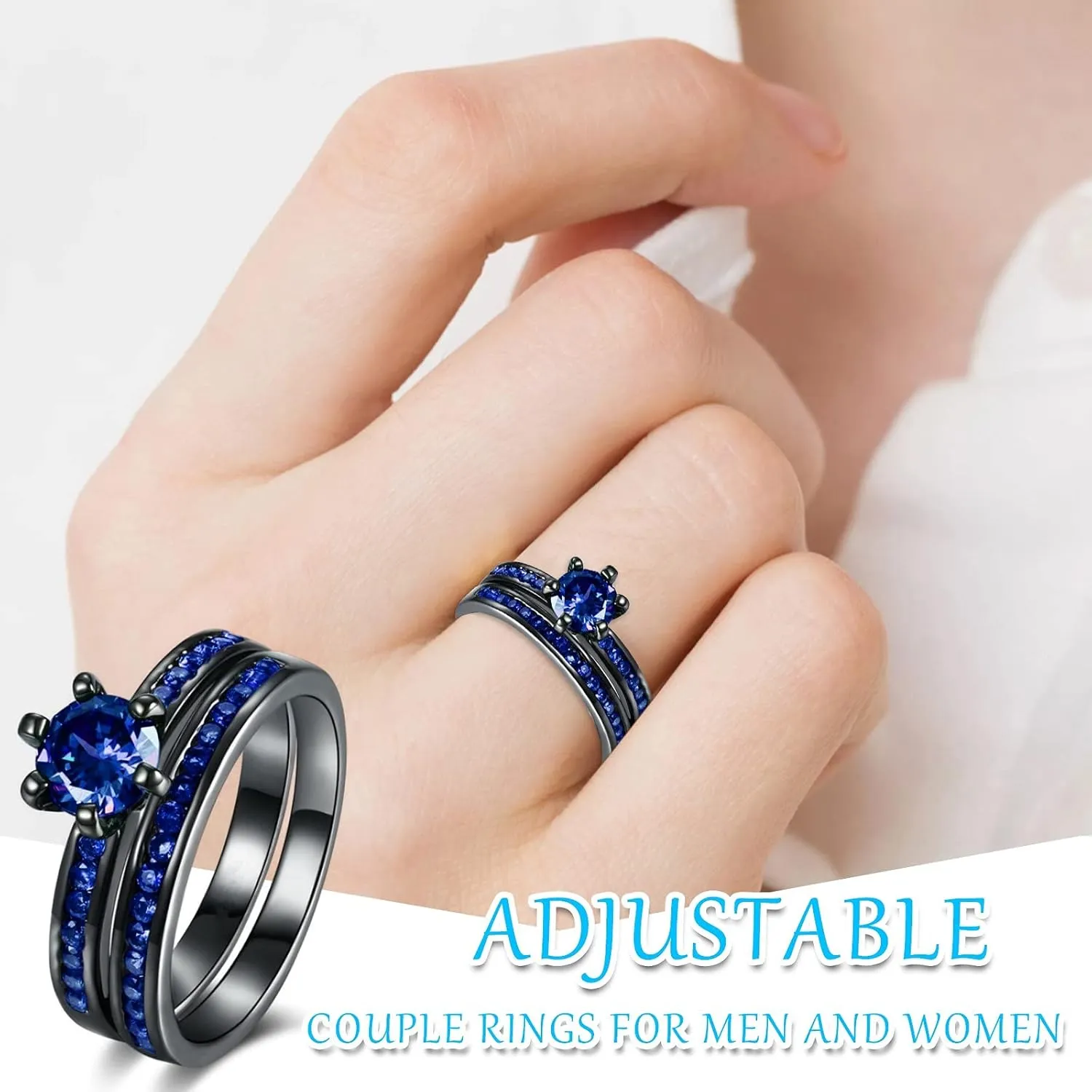 Wedding Engagement Rings Sets for Women,925 Sterling Silver Cubic Zirconia Promise Ring Anniversary Christmas Jewelry Gifts