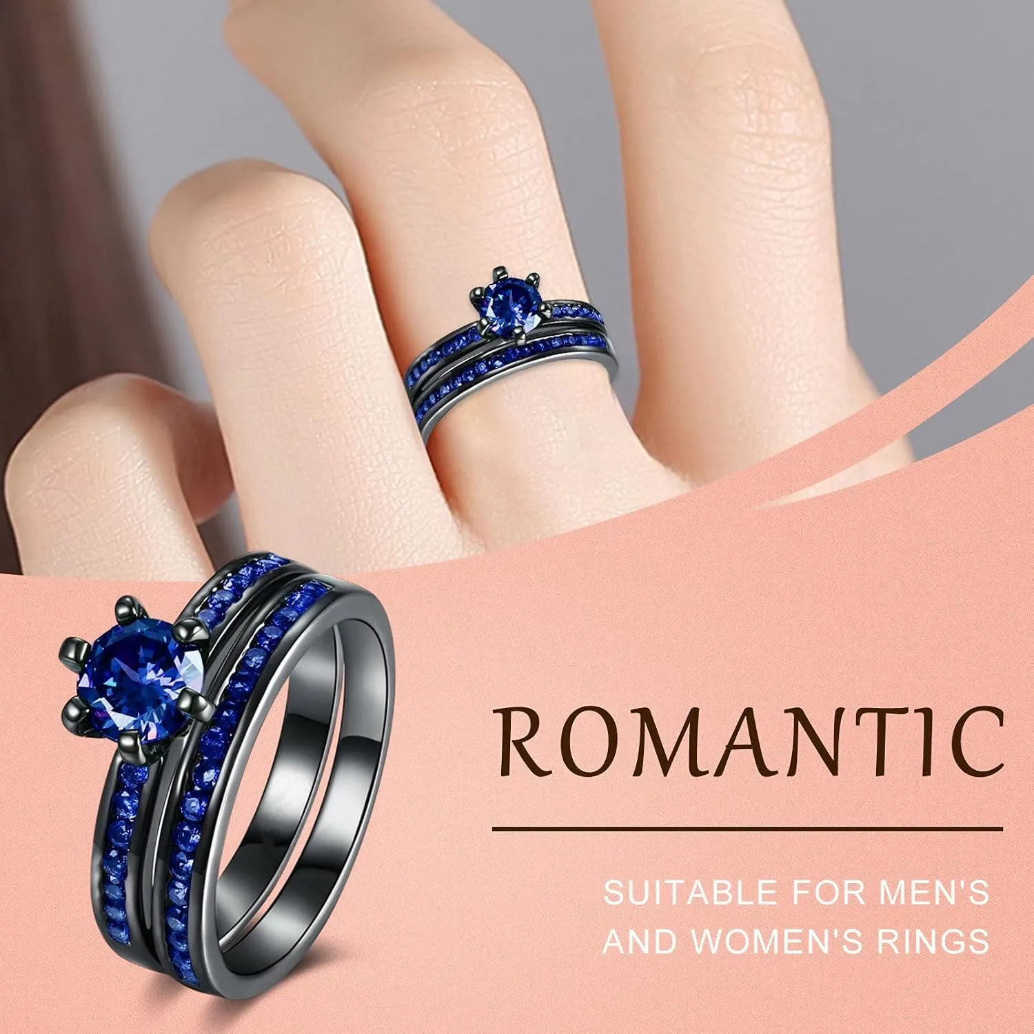 Wedding Engagement Rings Sets for Women,925 Sterling Silver Cubic Zirconia Promise Ring Anniversary Christmas Jewelry Gifts