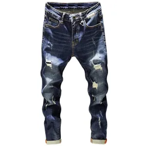 West Louis Destroyed Torn Stylish Streetwear Jeans