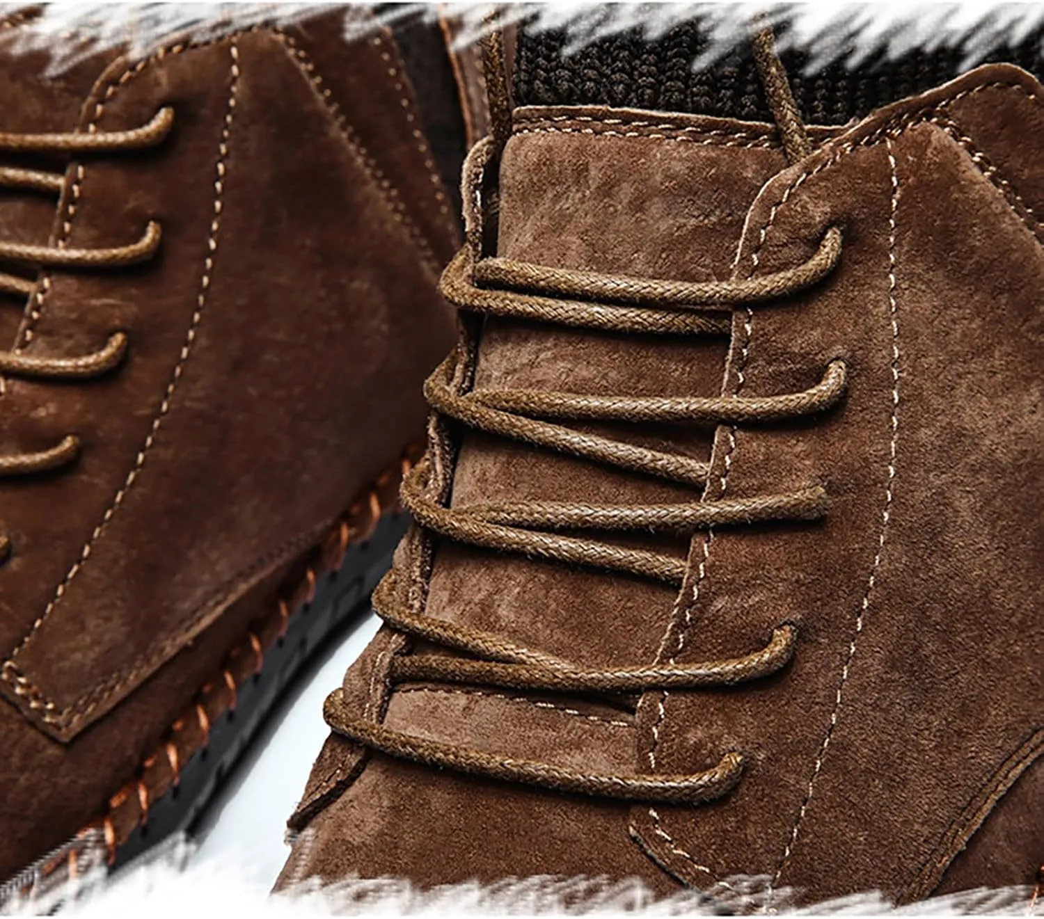 Winter Padded Men's British Large Size Casual Suede Handmade Foreign Trade Sport Mens Casual Fashion Breathable Sneaker