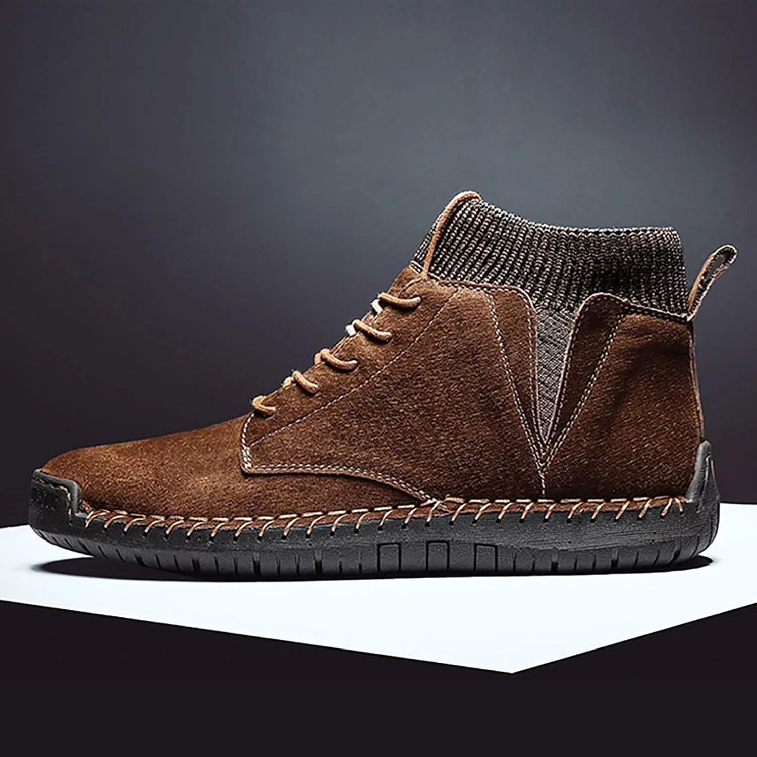 Winter Padded Men's British Large Size Casual Suede Handmade Foreign Trade Sport Mens Casual Fashion Breathable Sneaker