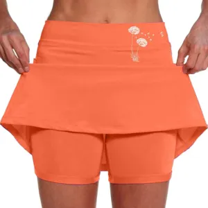 Women 2 Piece Tennis Skirts Summer 2025 Elastic Waist A Line Workout Culottes Trendy Casual Comfort Elastic Waist Skorts