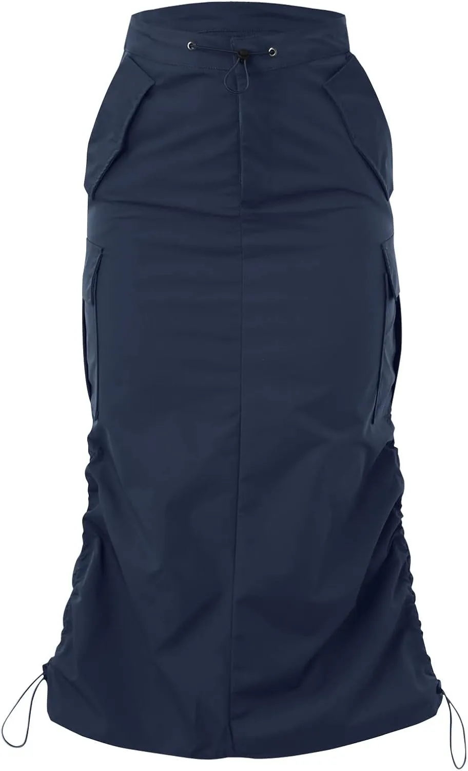 Women Cargo Midi Denim Skirt High Waisted Skirts Denim Skirt with Pocket Spring Dresses Pencil Skirts for Women's