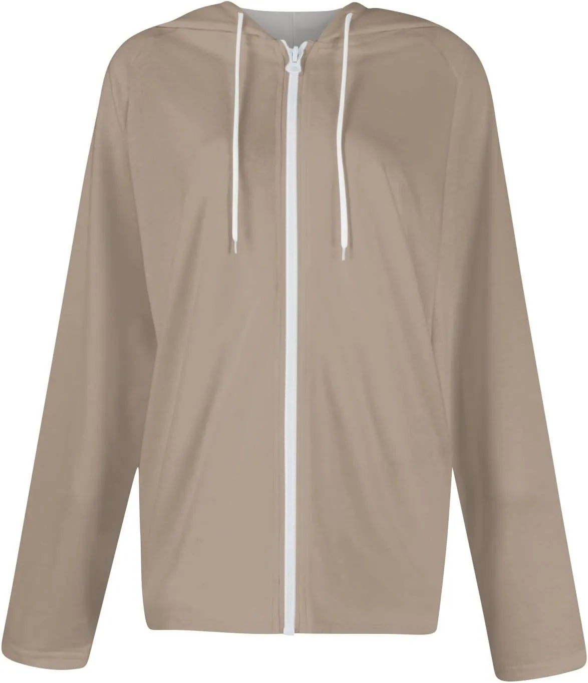 Women Fall Winter Oversized Long Sleeve Hoodie Coats Full Zip Up Crew Neck Trendy Casual Sweatshirt Jackets Tops