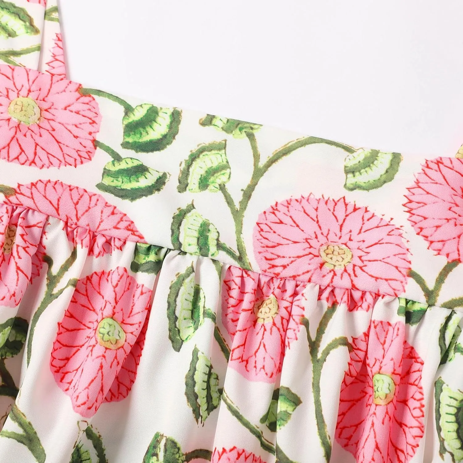 Women Floral Tie Shoulder Mini Dress Cute Square Neck Loose Fit Beach Short Dress Swing Backless Boho Vocation Sundress