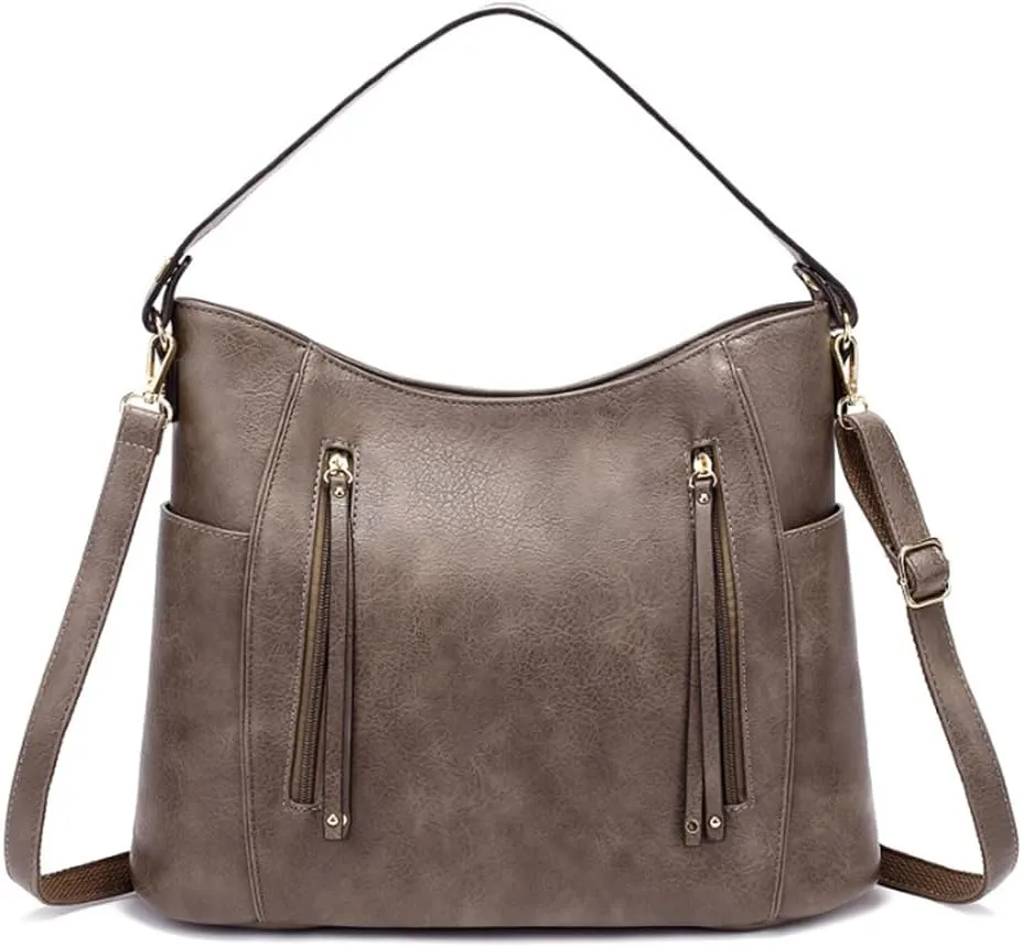Women Hobo Purses and Handbags Vegan Leather Satchel Adjustable Crossbody Shoulder Bags Tote