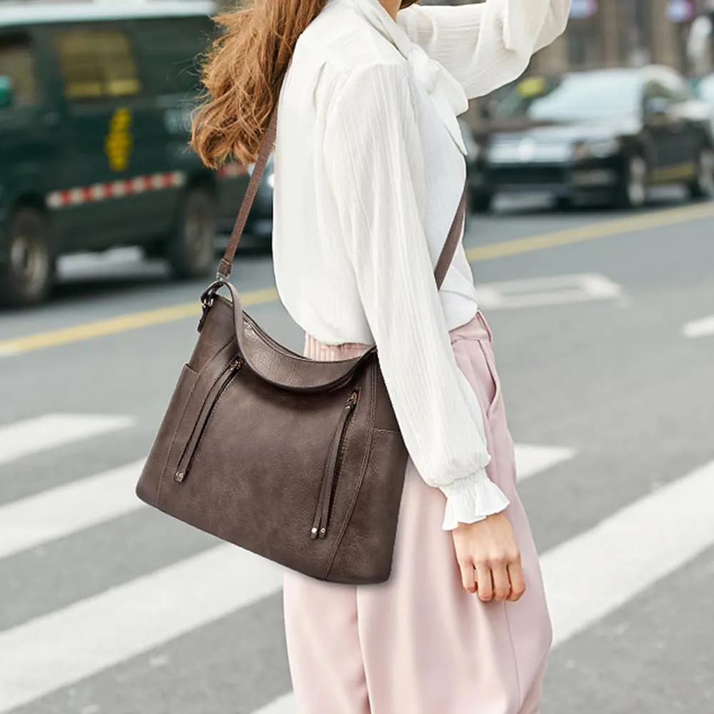 Women Hobo Purses and Handbags Vegan Leather Satchel Adjustable Crossbody Shoulder Bags Tote