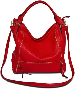 Women Hobo Tote Purse and Handbag Faux Leather Top Handle Satchel Zip Shoulder Bags Black