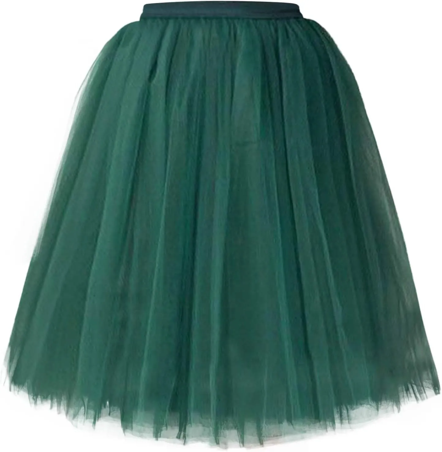 Women Midi Skirts Fashion High Knee Skirt Pleated Length Skirt Dancing Womens Adult Skirt A Line Tulle Skirts