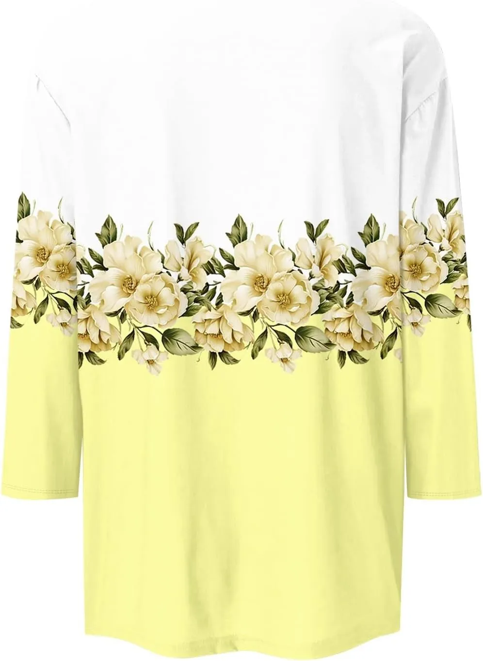 Womens 3/4 Length Sleeve Tops 2025 Summer Casual Geometric Print Crew Neck Blouse Fit Daily Womens 3/4 Sleeve T Shirts