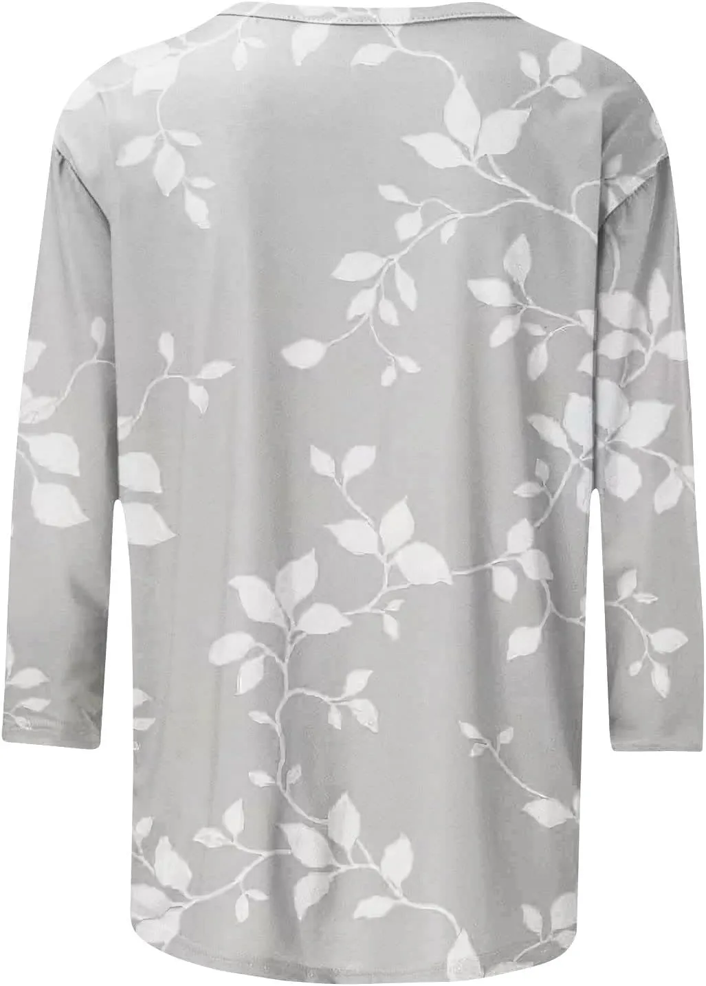 Womens 3/4 Sleeve Tops 2025 Spring Summer Print Round Neck Shirts Loose Fit Fashion Three Quarter Sleeve Tshirts
