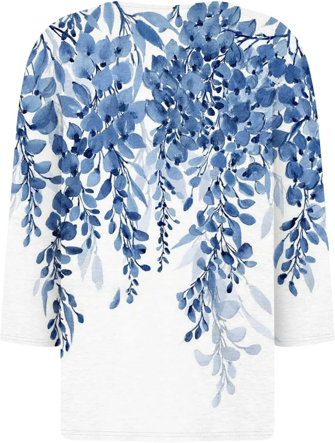 Women's 3/4 Sleeve Tops 2025 Summer Vacation Trendy Casual Shirts V Neck Loose Comfy Boho Clothes