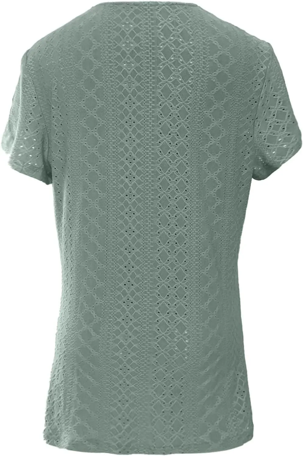 Women's Cap Sleeve Lace Trim Deep V Neck Casual Shirts 2024 Trendy Loose Tee Summer Fashion Sexy Shirt Blouse