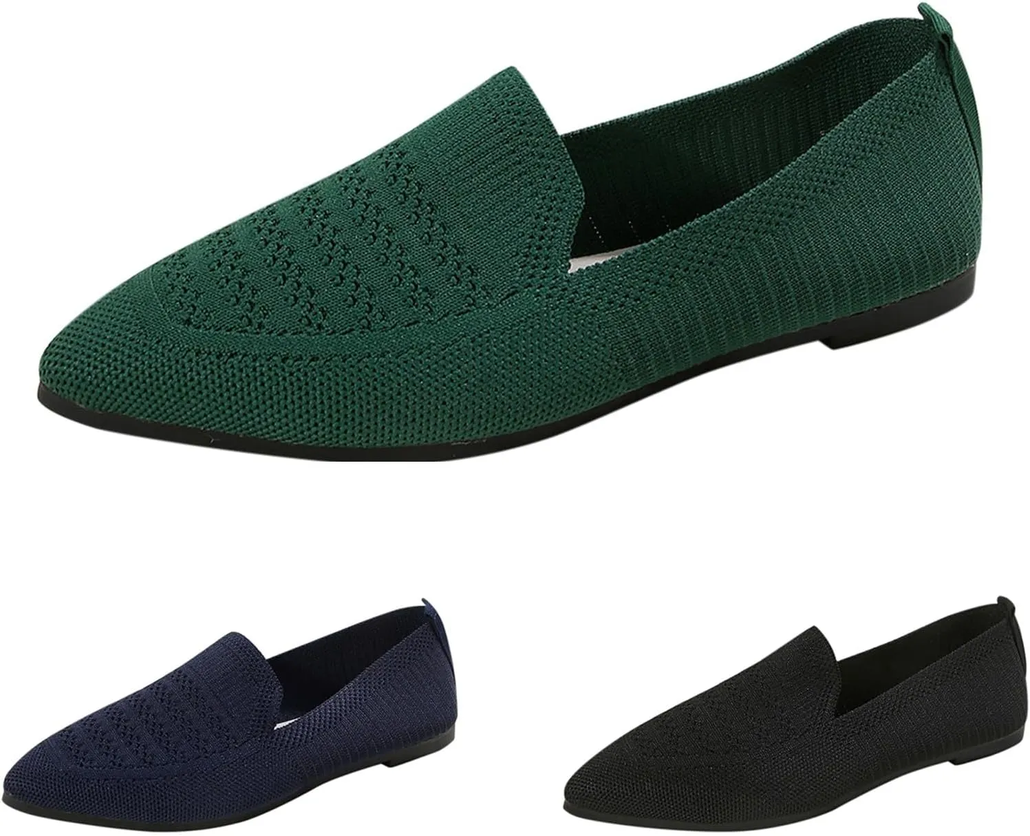 Women's Casual Flat Shoes Summer Slip On Work Shoes Soft Wide Width Dress Sneakers Comfortable Mesh Breathable Sneakers