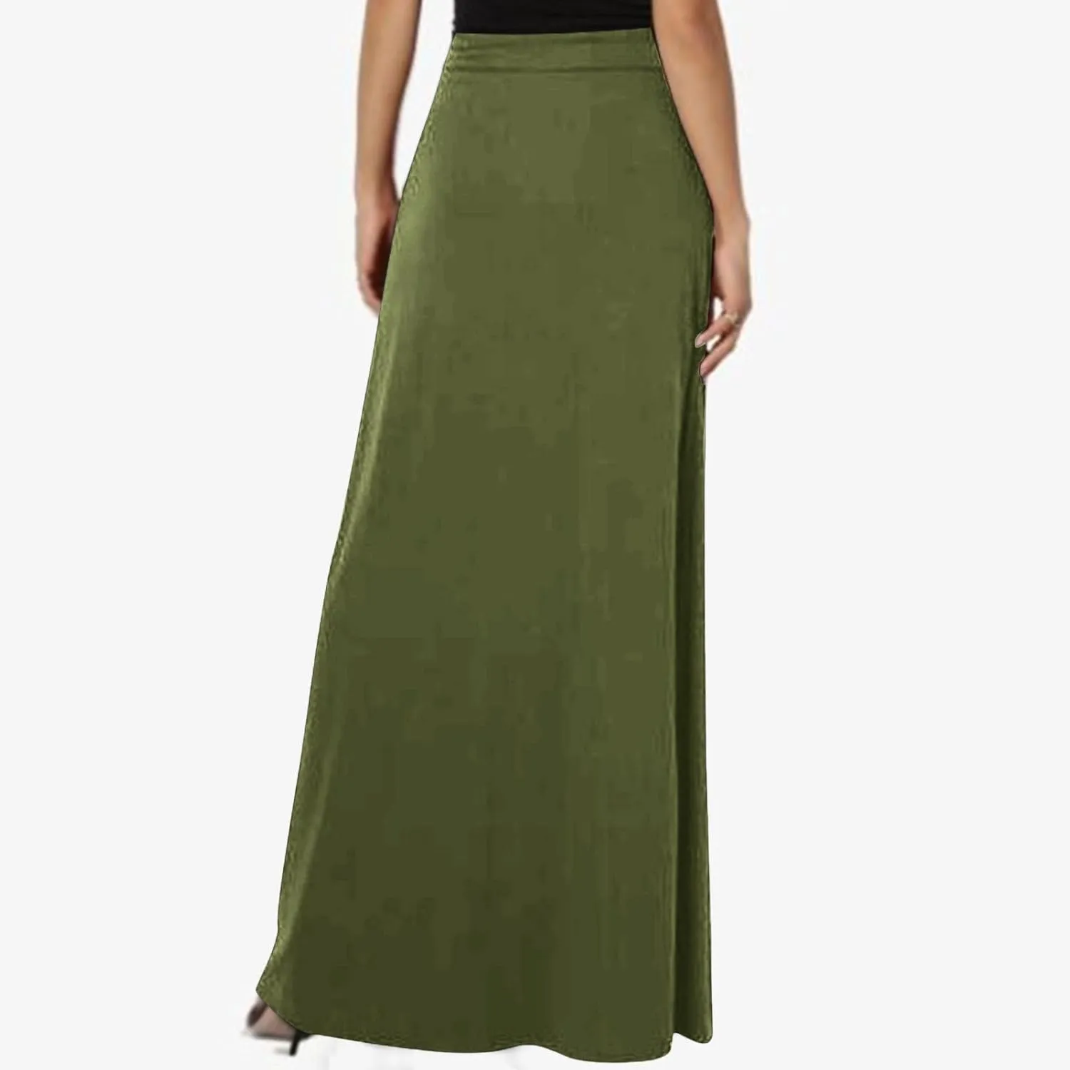 Women's Casual Maxi Skirts A Line Summer Skirts Drawstring Waist Boho Beach Skirt Boho Flowy Long Skirts Resort Wear