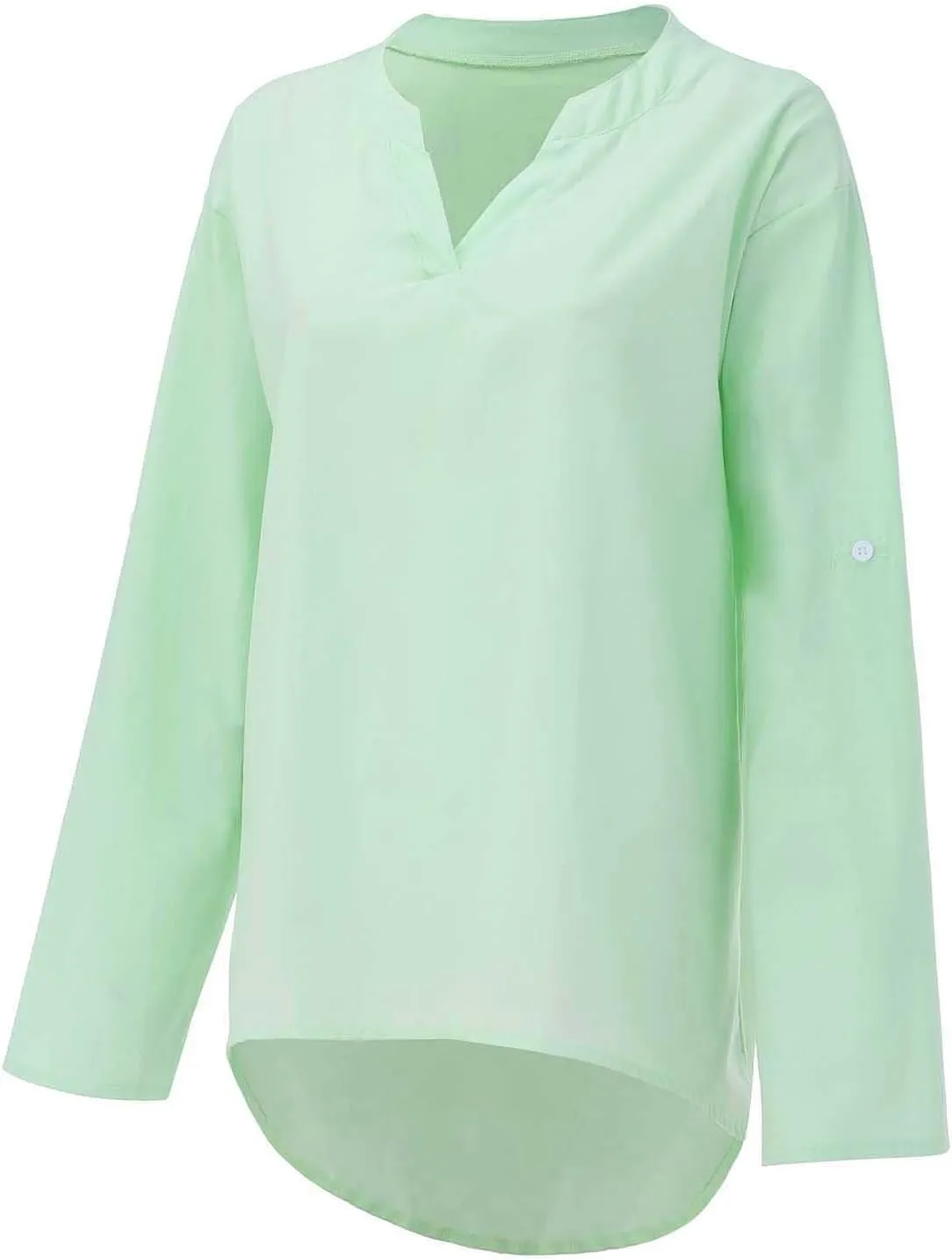 Womens Cotton Linen Shirt Dressy Casual Oversized V Neck Long Sleeve Gauze Shirts Loose Fit Boho Beach Tops