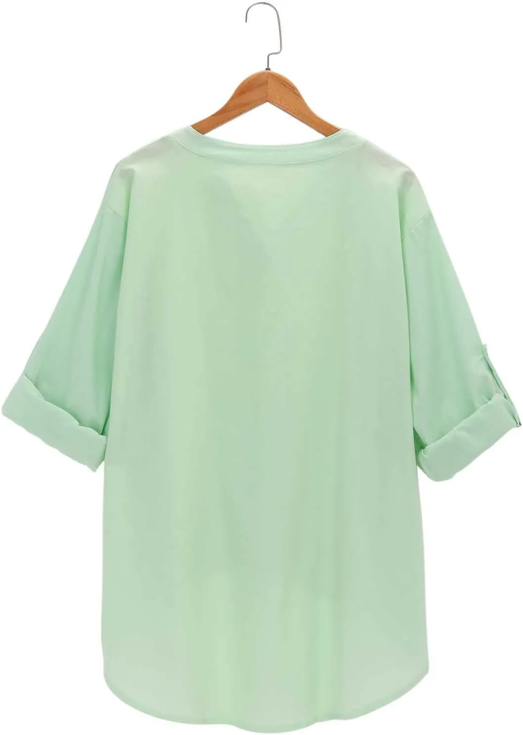 Womens Cotton Linen Shirt Dressy Casual Oversized V Neck Long Sleeve Gauze Shirts Loose Fit Boho Beach Tops