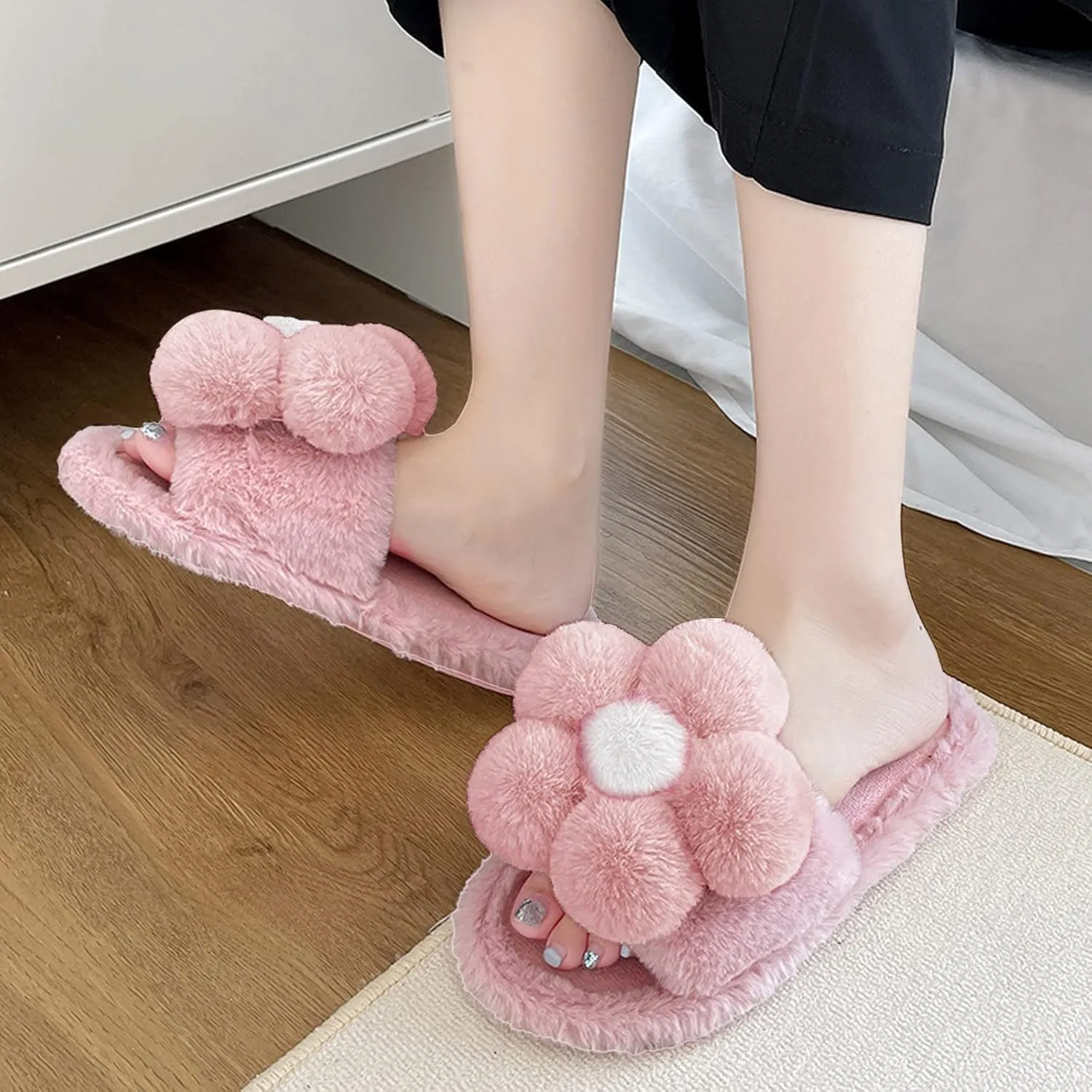 Women's Cozy Non Slip Grip Indoor House Bootie Slippers House Shoes for Winter Fuzzy Slippers for Women Indoor Slippers for Men Memory Foam Men Stocking Stuffers for Christmas Gifts for Men 2023