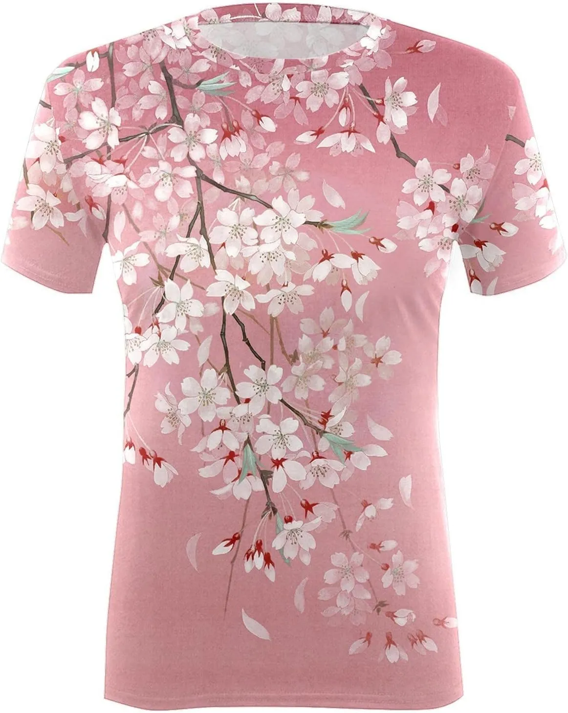 Women's fashionable round-neck printed loose pullovers Womens Shirts Summer Womens Shirts Casual