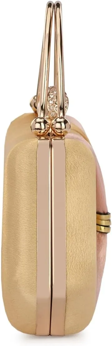 Women's Handcrafted Beautiful Bling Box Clutch Bag