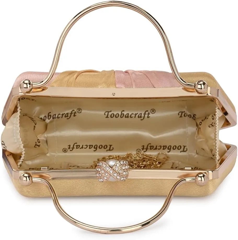 Women's Handcrafted Beautiful Bling Box Clutch Bag
