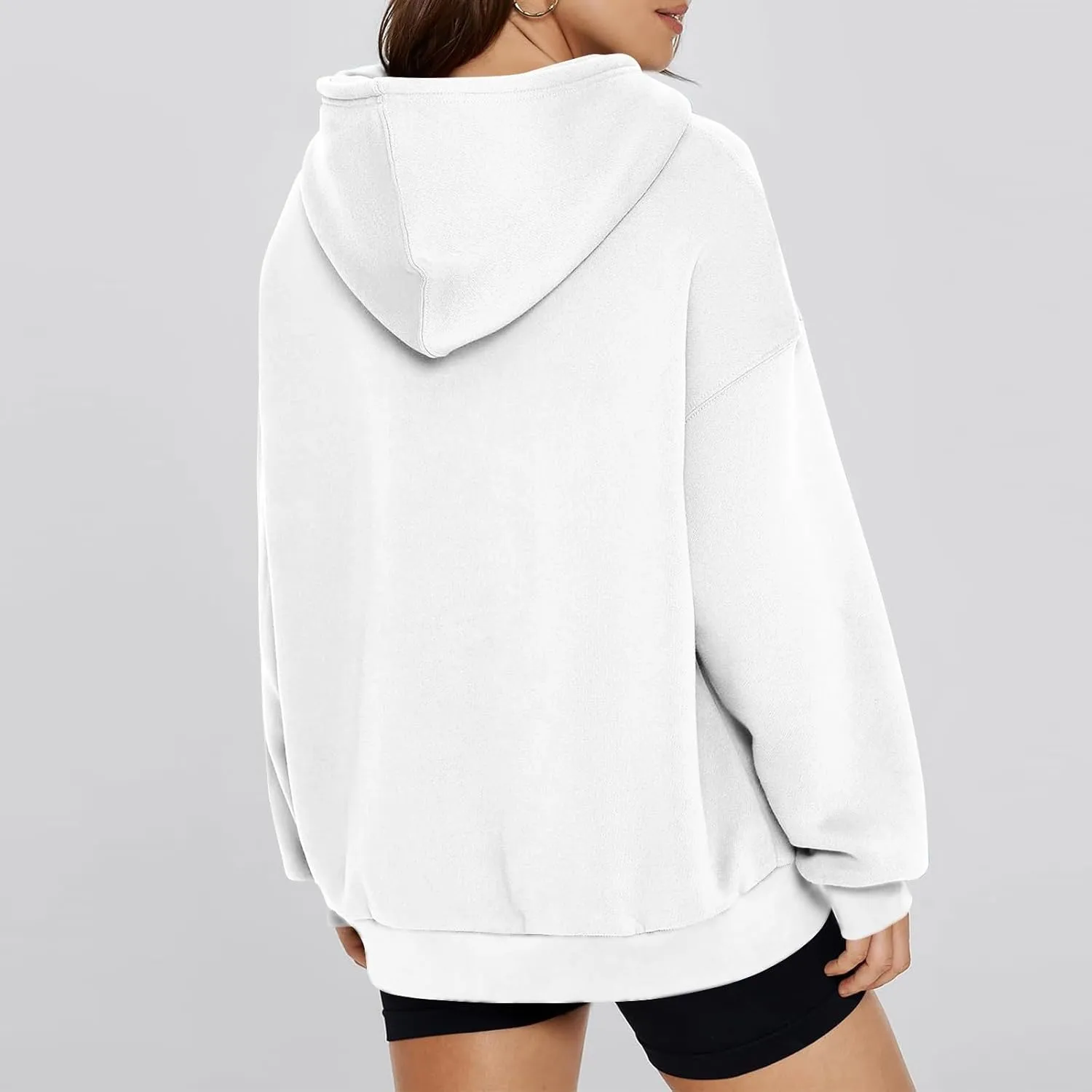Womens Hoodies Y2k Preppy Oversized Sweatshirt Hooded Fleece Pullover Loose Fit Cute Comfort Hoodie with Pockets
