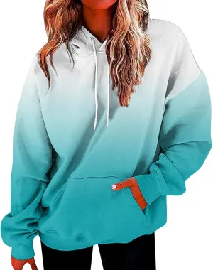 Womens Hoodies Y2k Tie Dye Plus Size Oversized Sweatshirt Loose Fit Drawstring Cute Preppy Hoodie with Pockets
