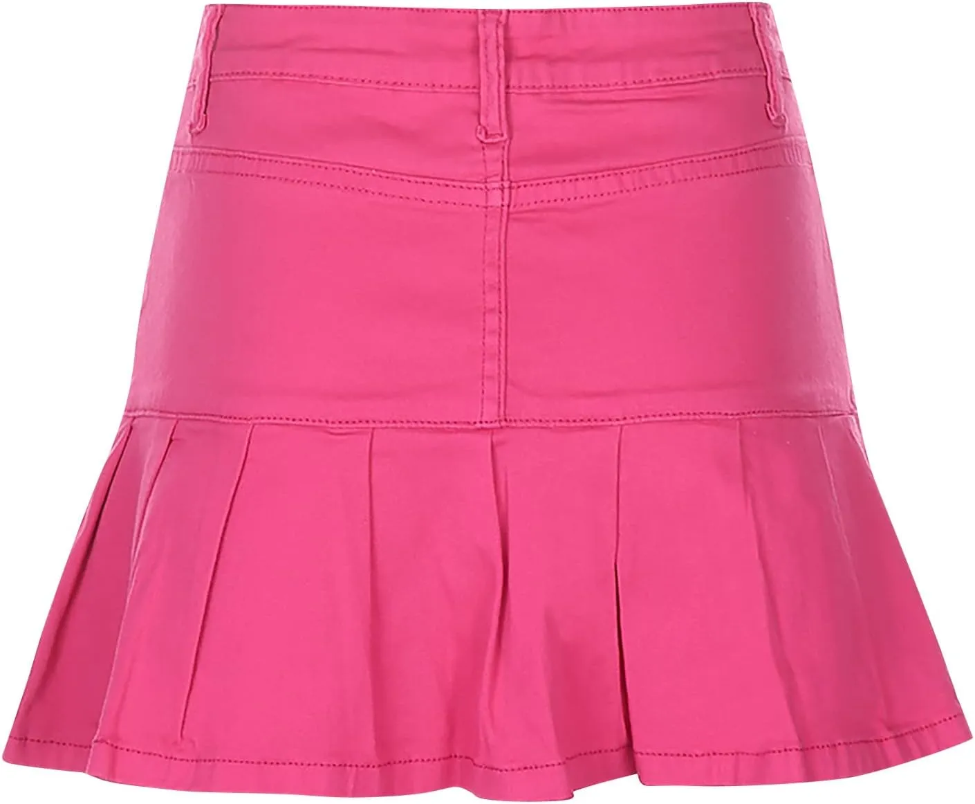 Women's Jean Skirts Button Down Elastic Waist Casual Skirts Casual Elegant Preppy Flare Skirts Denim Skirts