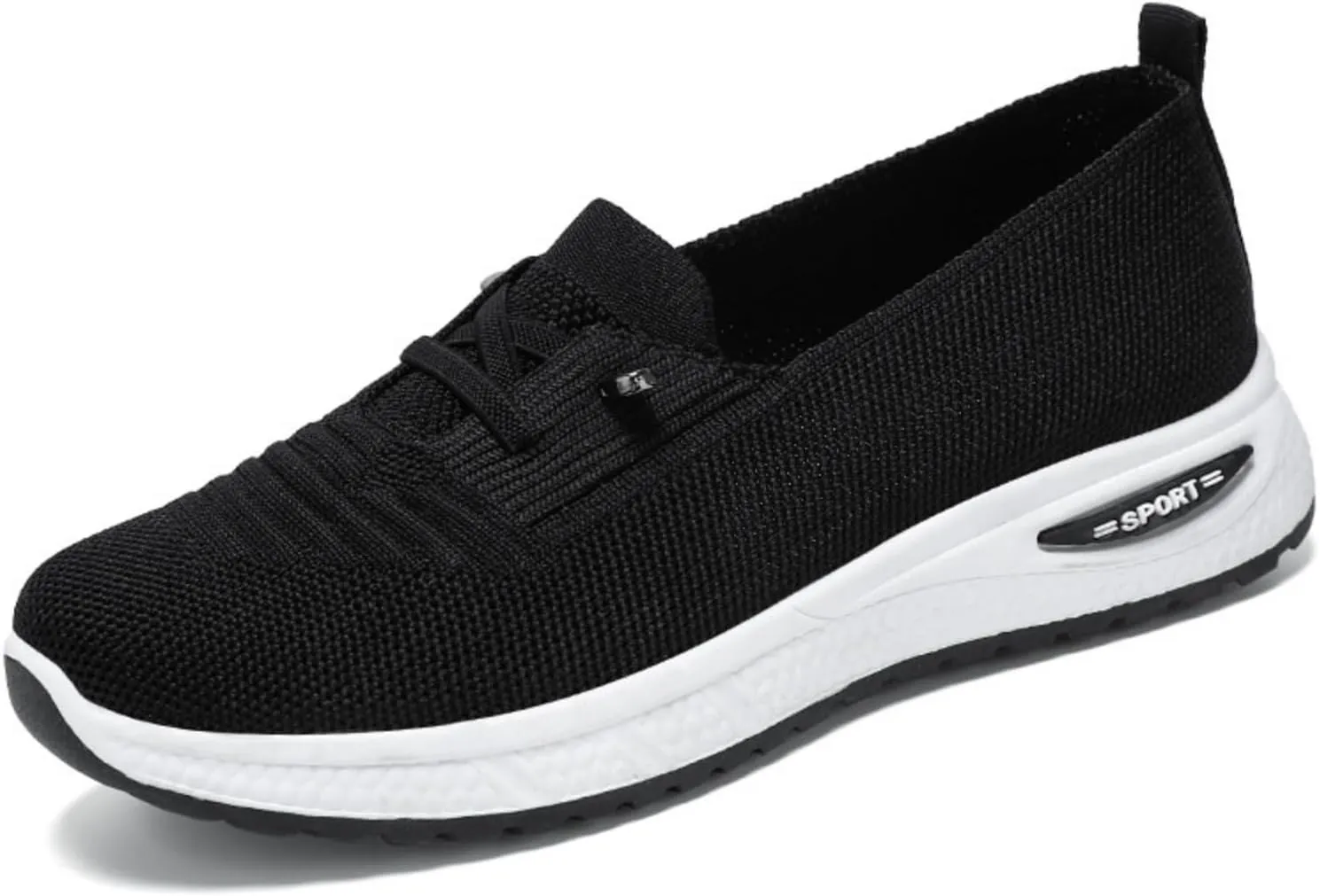Womens Orthopedic Mesh Walking Shoes Loafers Arch Support Slip On Woven Low Top Outdoor Athletic Running Tennis Sneakers Cozy Basic Breathable Lightweight Wide Width Soft Comfy Sole Shoes Sneakers