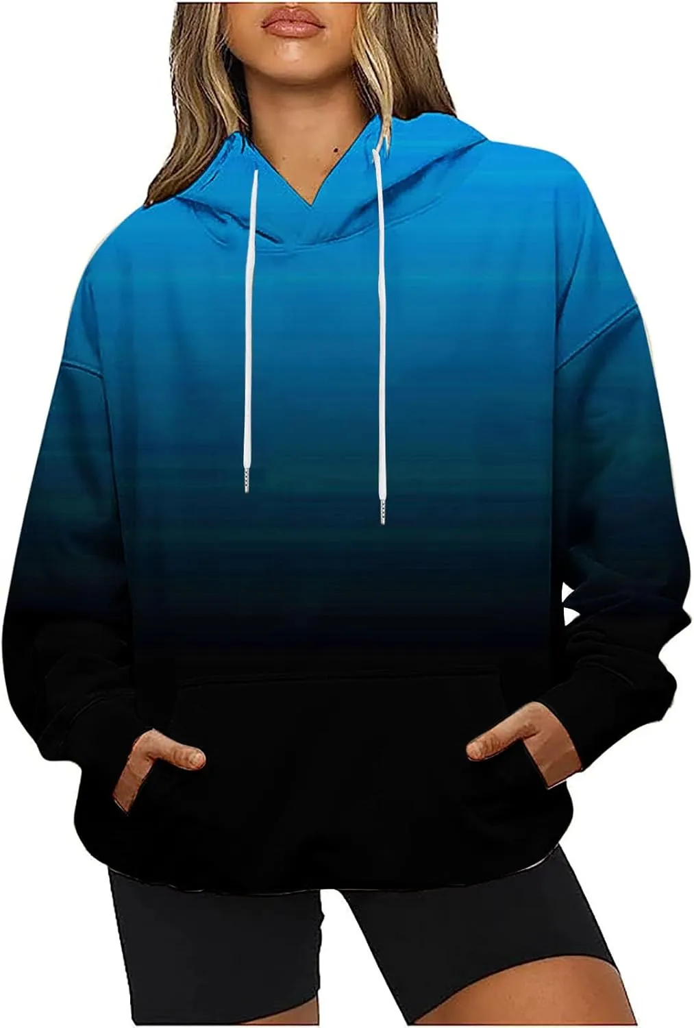 Womens Oversized Hoodies Tie Dye Hooded Sweatshirts Casual Comfy Sweater Pullover With Pockets Fall Winter Outfits