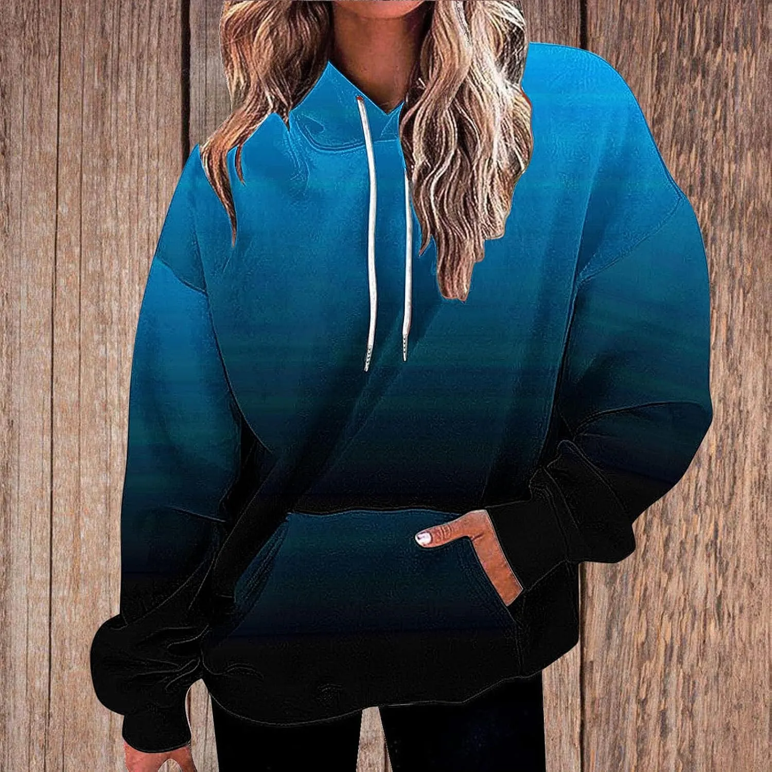 Womens Oversized Hoodies Tie Dye Hooded Sweatshirts Casual Comfy Sweater Pullover With Pockets Fall Winter Outfits