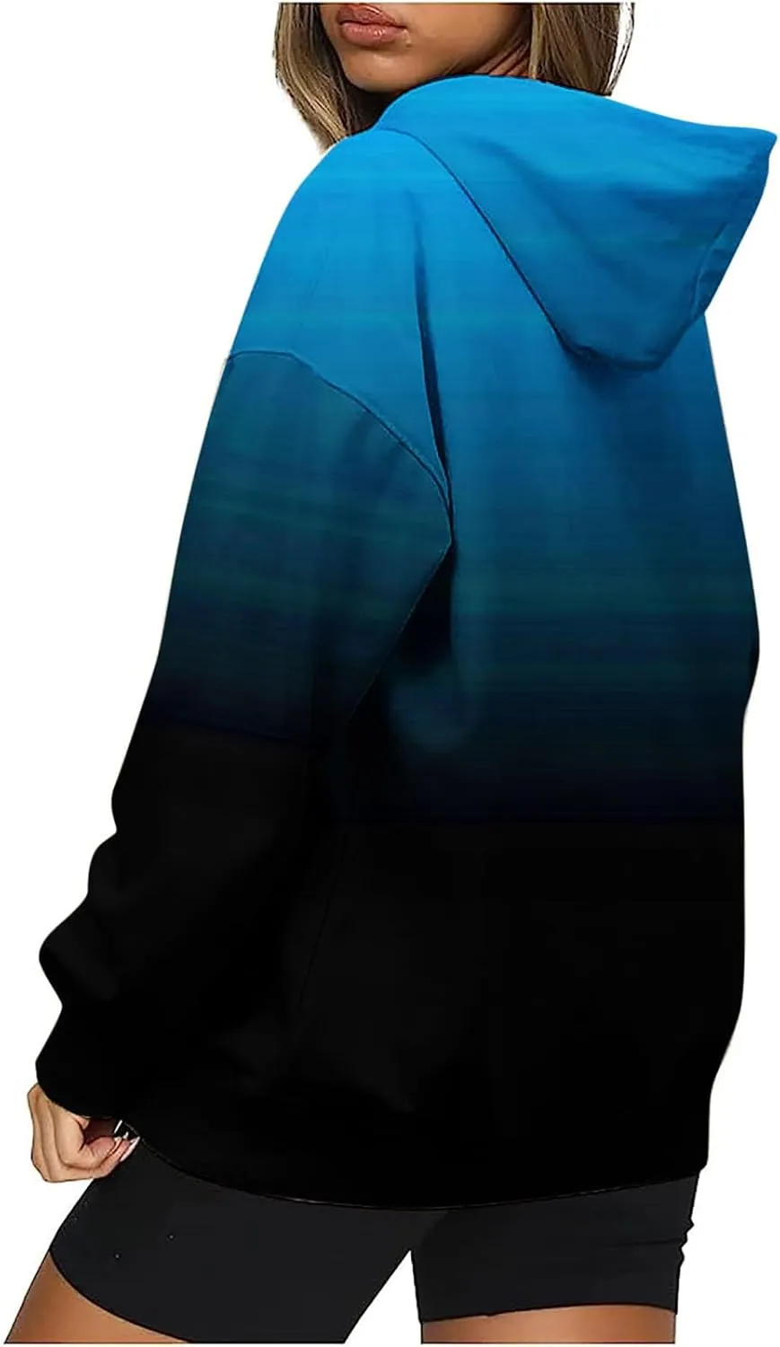 Womens Oversized Hoodies Tie Dye Hooded Sweatshirts Casual Comfy Sweater Pullover With Pockets Fall Winter Outfits