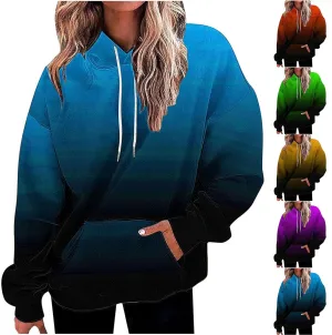 Womens Oversized Hoodies Tie Dye Hooded Sweatshirts Casual Comfy Sweater Pullover With Pockets Fall Winter Outfits