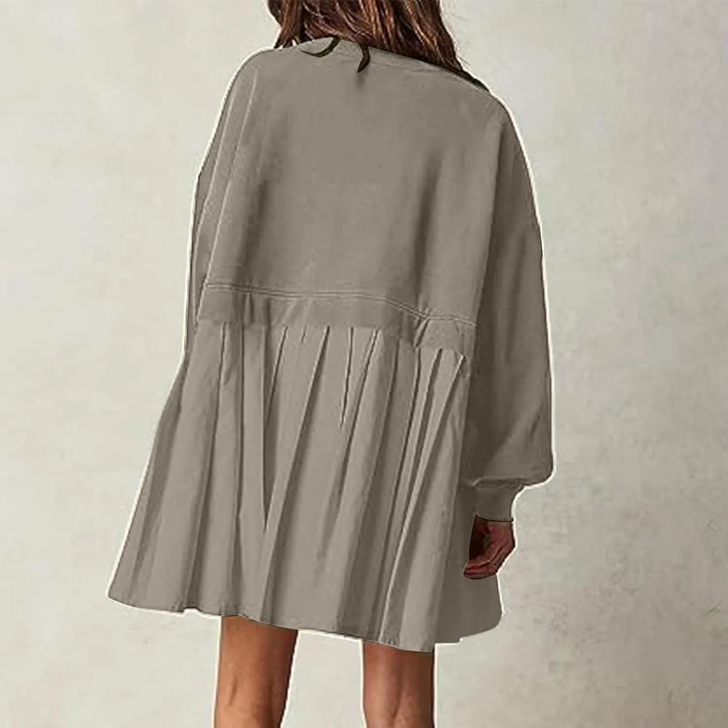 Womens Oversized Sweatshirt Dress 2023 Fall Fashion Long Sleeve Pullover Tops Relaxed Fit Sweatshirts Mini Dress