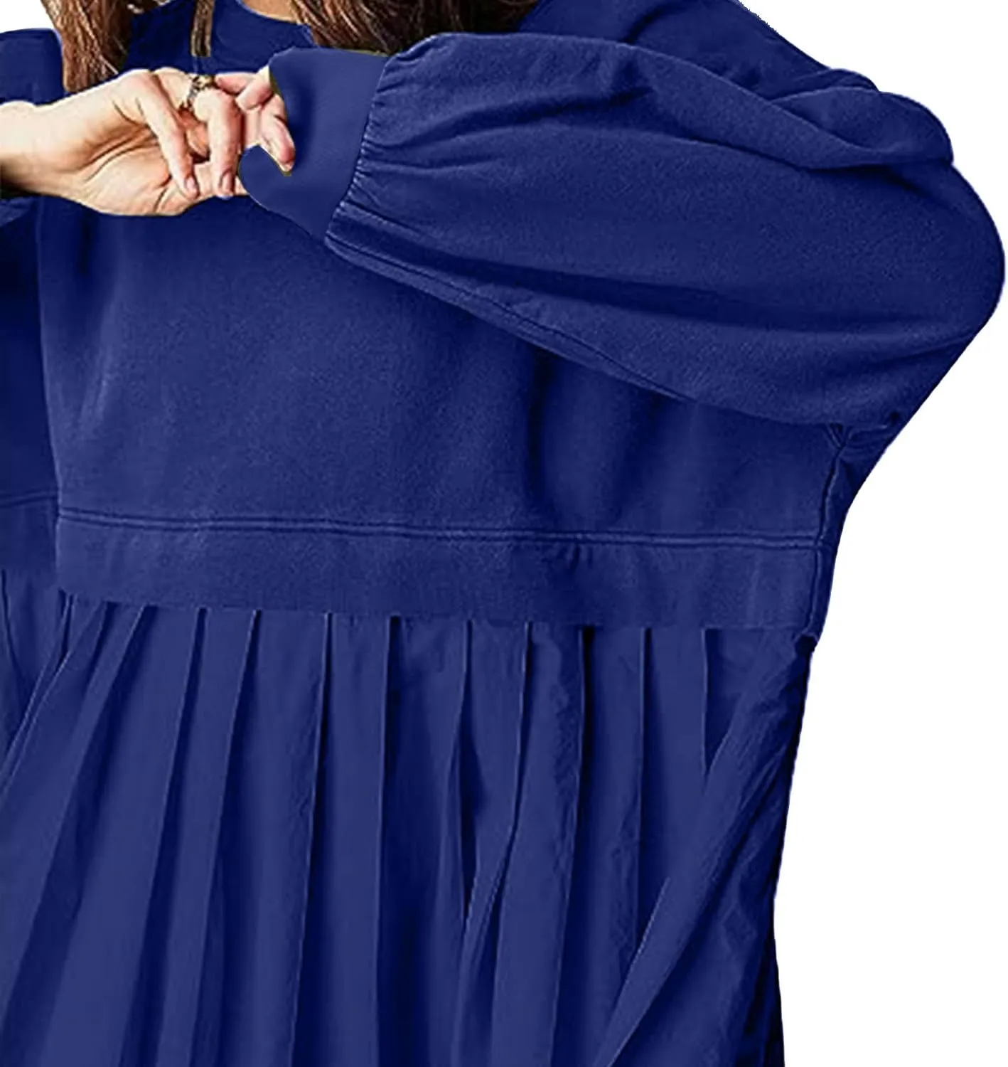 Womens Oversized Sweatshirt Dress 2023 Fall Fashion Long Sleeve Pullover Tops Relaxed Fit Sweatshirts Mini Dress