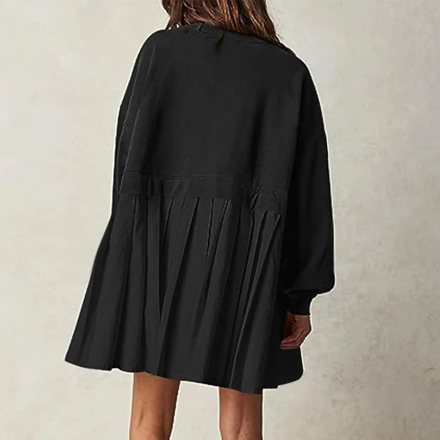 Womens Oversized Sweatshirt Dress 2023 Fall Fashion Long Sleeve Pullover Tops Relaxed Fit Sweatshirts Mini Dress