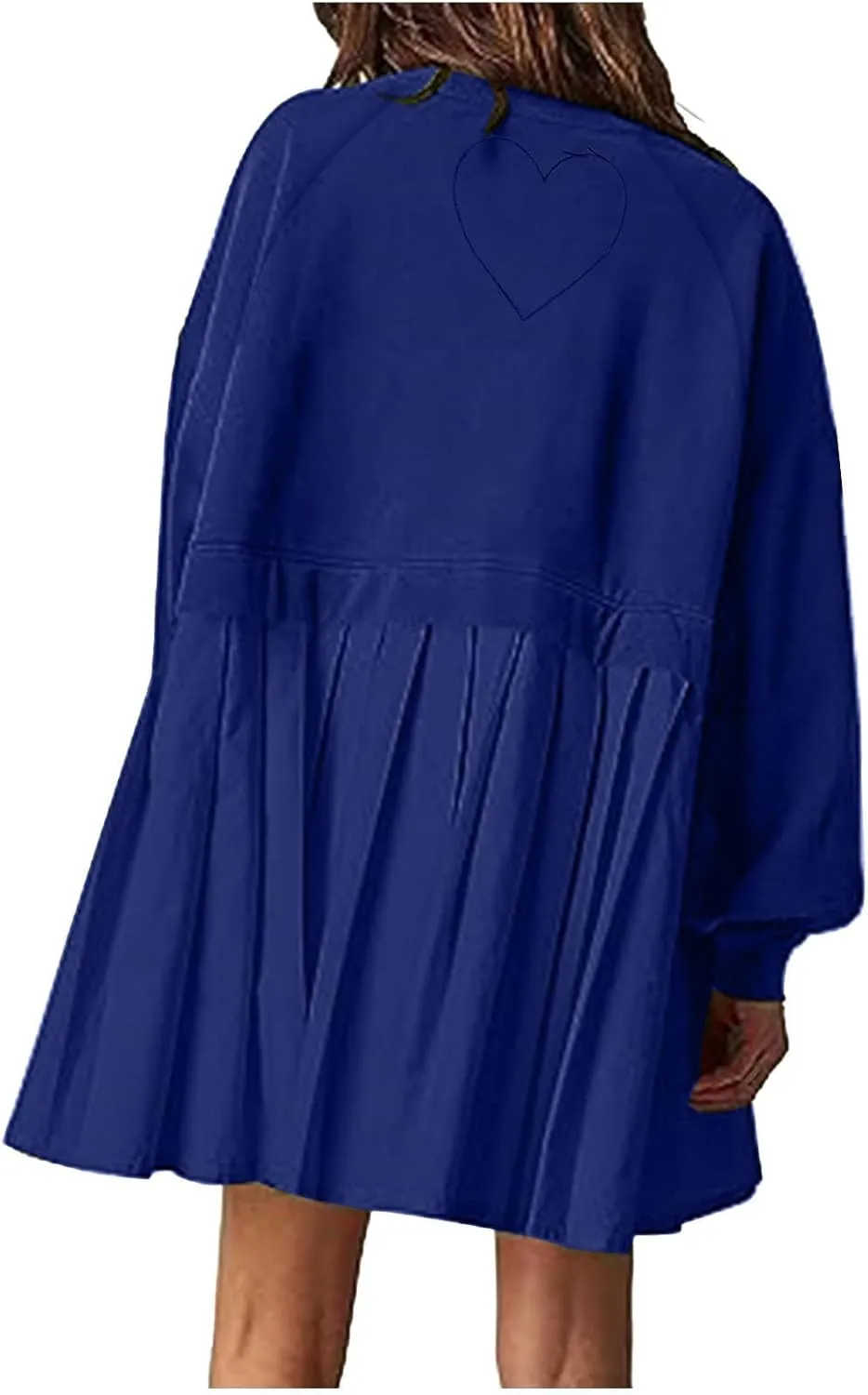 Womens Oversized Sweatshirt Dress 2023 Fall Fashion Long Sleeve Pullover Tops Relaxed Fit Sweatshirts Mini Dress