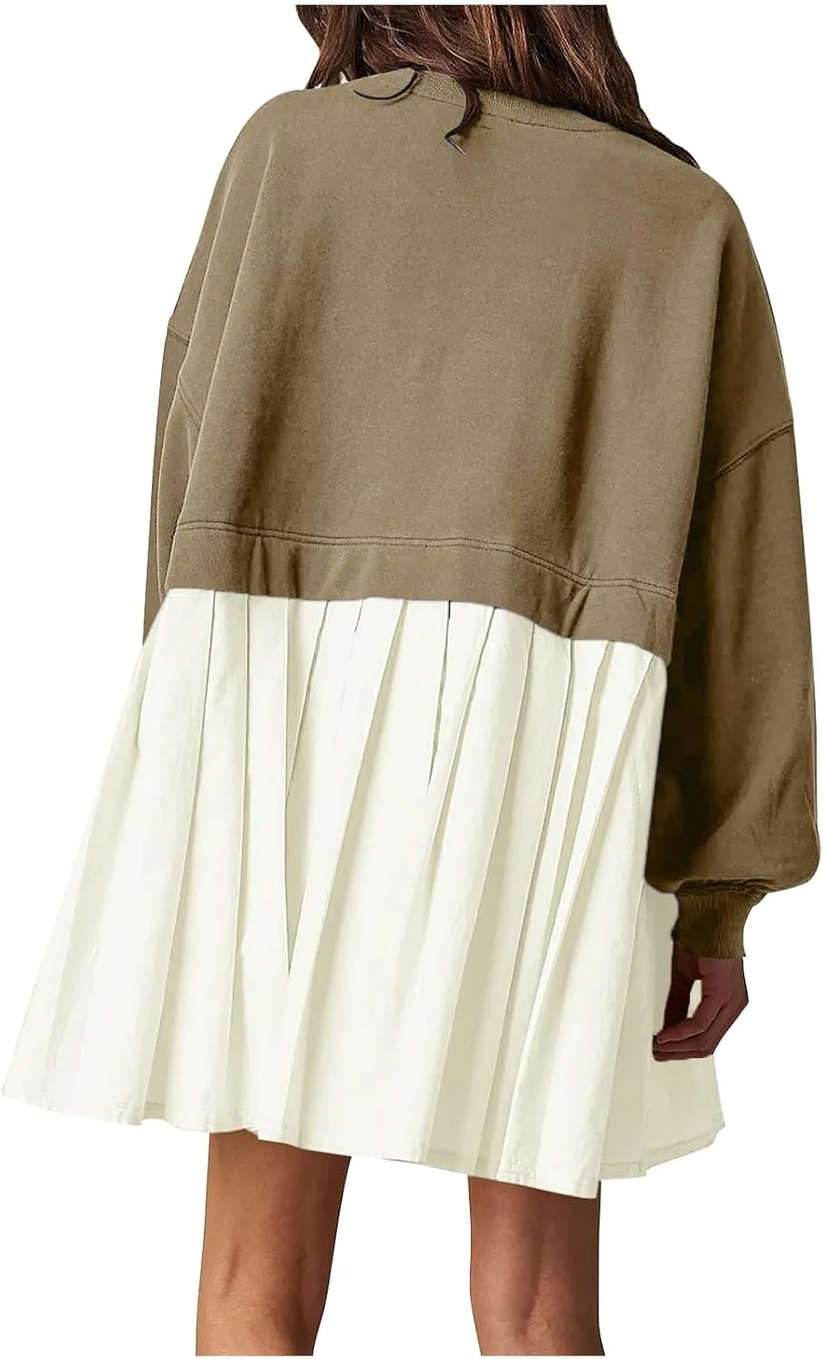 Womens Oversized Sweatshirt Dress 2023 Fall Fashion Long Sleeve Pullover Tops Relaxed Fit Sweatshirts Mini Dress
