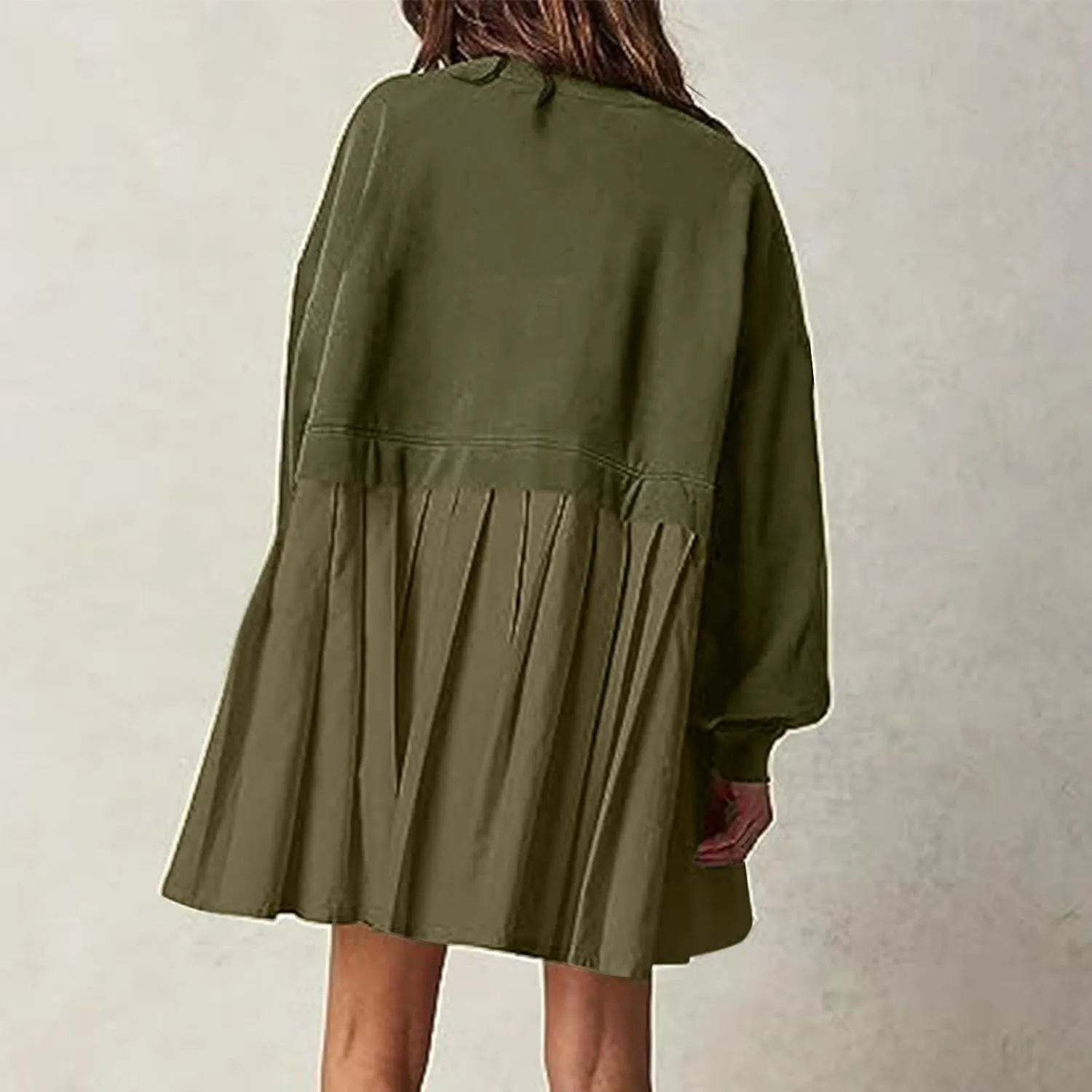 Womens Oversized Sweatshirt Dress 2023 Fall Fashion Long Sleeve Pullover Tops Relaxed Fit Sweatshirts Mini Dress