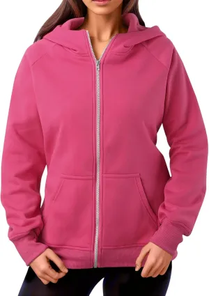Womens Oversized Sweatshirts No Hood Long Sleeve Zipper Fleece Sweatshirt Jackets Pullovers Comfort Trendy Clothes