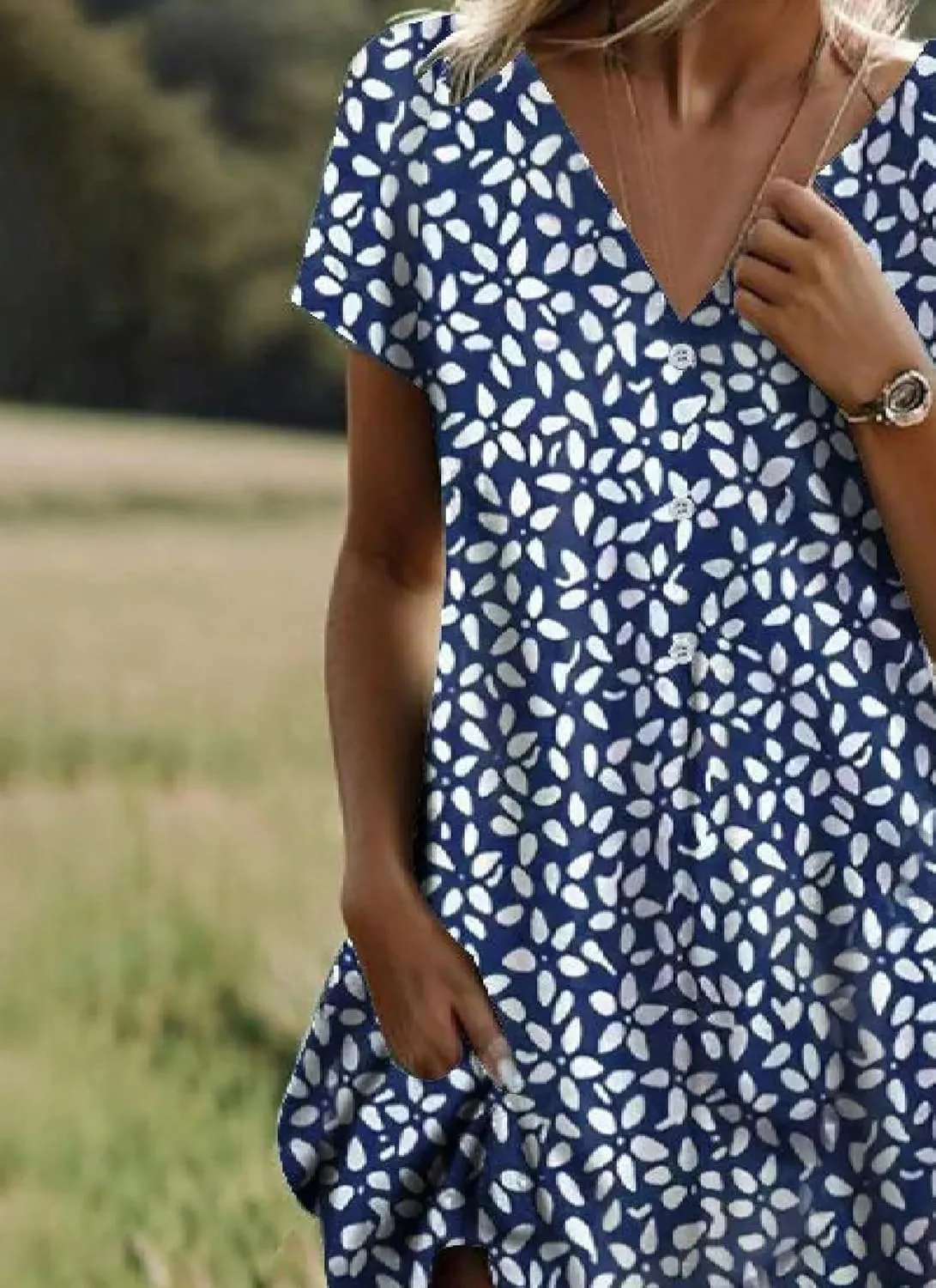 Women's Retro Red Paisley Print Midi Dress 2025 Spring Summer Outfits Casual Short Sleeve Crew Neck A Line Dresses