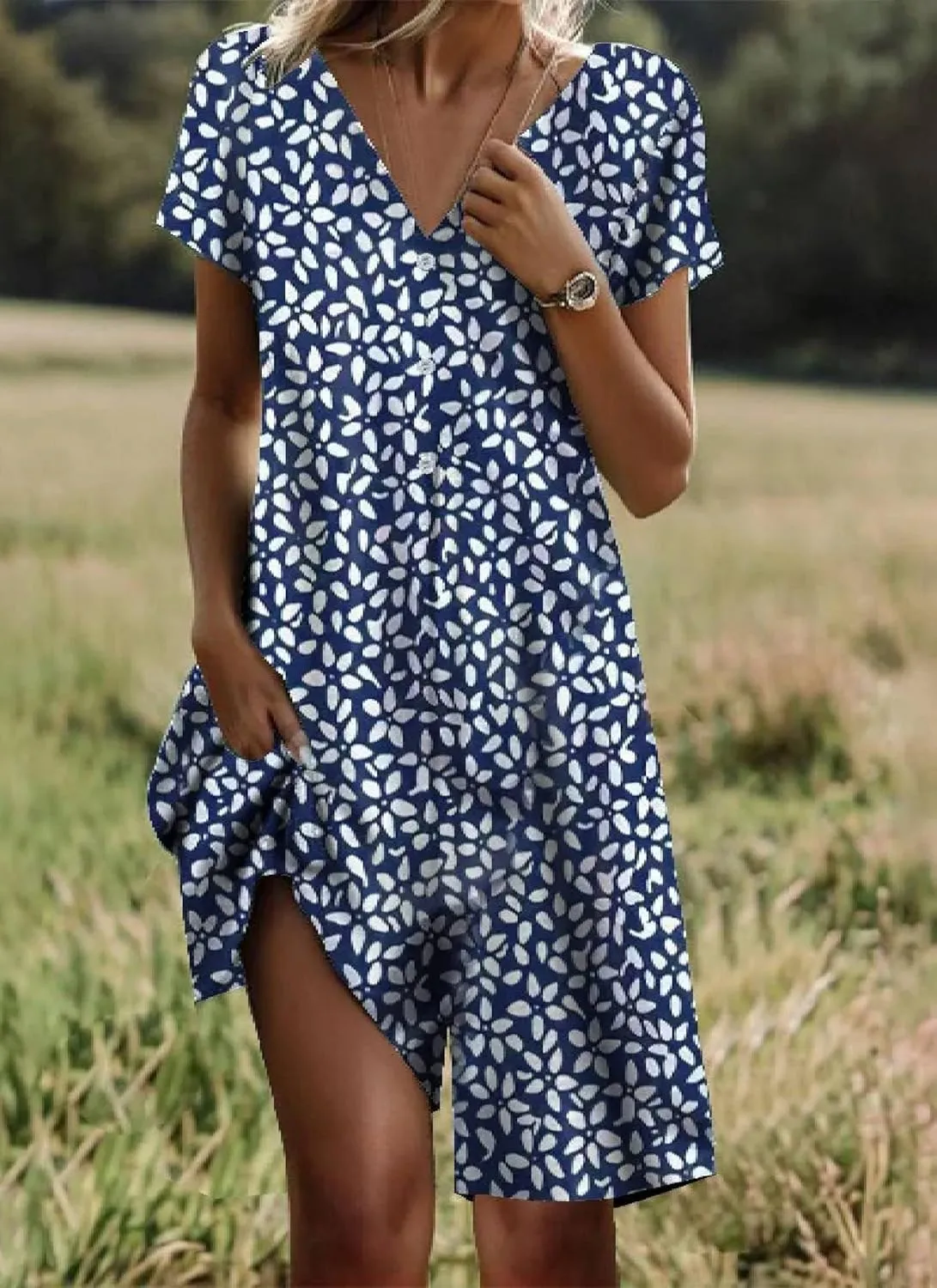 Women's Retro Red Paisley Print Midi Dress 2025 Spring Summer Outfits Casual Short Sleeve Crew Neck A Line Dresses